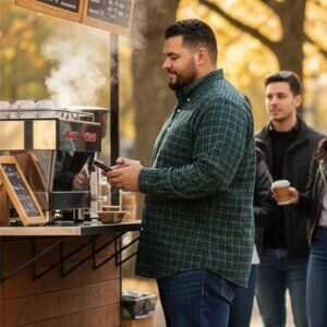 Polo Ralph Lauren Dark Green Plaid Shirt, L